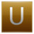 Letter U gold